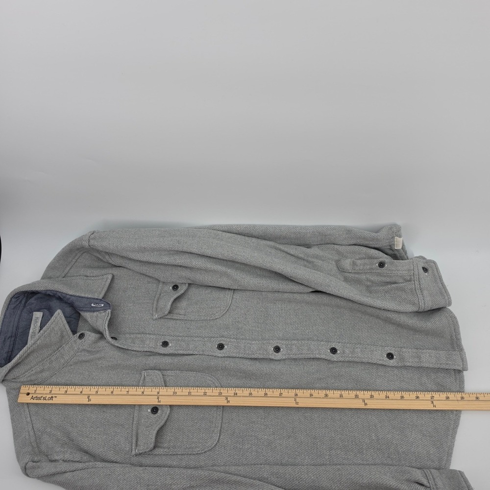 Outerknown Blanket Shirt Mens XL Gray Organic Cotton Heavy Twill Button Down - Picture 10 of 11